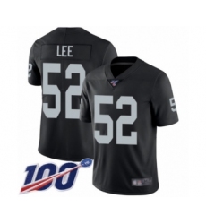 Youth Oakland Raiders #52 Marquel Lee Black Team Color Vapor Untouchable Limited Player 100th Season Football Jersey