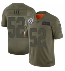 Youth Oakland Raiders #52 Marquel Lee Limited Camo 2019 Salute to Service Football Jersey
