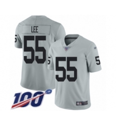 Youth Oakland Raiders #55 Marquel Lee Limited Silver Inverted Legend 100th Season Football Jersey