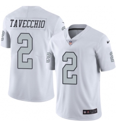 Youth Nike Oakland Raiders #2 Giorgio Tavecchio Limited White Rush Vapor Untouchable NFL Jersey