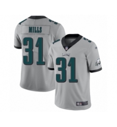 Women's Philadelphia Eagles #31 Jalen Mills Limited Silver Inverted Legend Football Jersey
