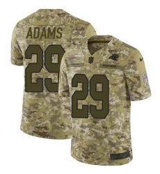 Youth Nike Carolina Panthers #29 Mike Adams Limited Camo 2018 Salute to Service NFL Jersey