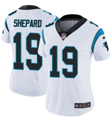Women's Nike Carolina Panthers #19 Russell Shepard White Vapor Untouchable Elite Player NFL Jersey