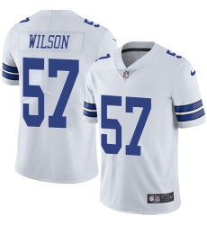 Men's Nike Dallas Cowboys #57 Damien Wilson White Vapor Untouchable Limited Player NFL Jersey