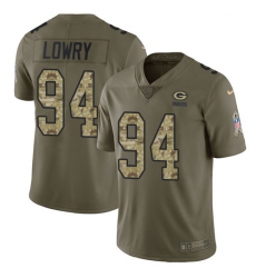 Youth Nike Green Bay Packers #94 Dean Lowry Limited Olive/Camo 2017 Salute to Service NFL Jersey