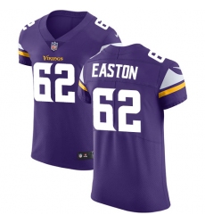 Men's Nike Minnesota Vikings #62 Nick Easton Purple Team Color Vapor Untouchable Elite Player NFL Jersey