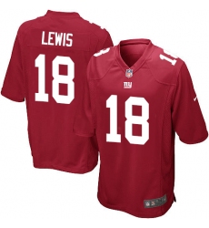 Men's Nike New York Giants #18 Roger Lewis Game Red Alternate NFL Jersey
