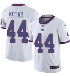 Men's Nike New York Giants #44 Doug Kotar Limited White Rush Vapor Untouchable NFL Jersey