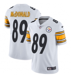 Men's Nike Pittsburgh Steelers #89 Vance McDonald White Vapor Untouchable Limited Player NFL Jersey