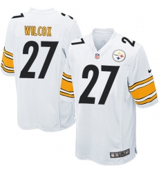 Men's Nike Pittsburgh Steelers #27 J.J. Wilcox Game White NFL Jersey
