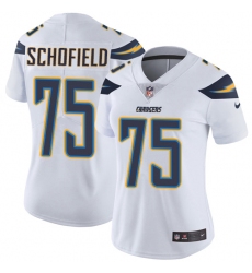 Women's Nike Los Angeles Chargers #75 Michael Schofield White Vapor Untouchable Limited Player NFL Jersey