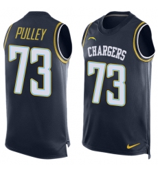 Men's Nike Los Angeles Chargers #73 Spencer Pulley Limited Navy Blue Player Name & Number Tank Top NFL Jersey