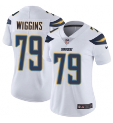 Women's Nike Los Angeles Chargers #79 Kenny Wiggins White Vapor Untouchable Limited Player NFL Jersey