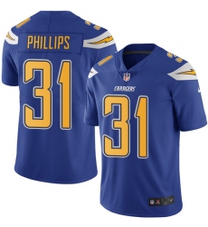 Youth Nike Los Angeles Chargers #31 Adrian Phillips Limited Electric Blue Rush Vapor Untouchable NFL Jersey