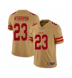 Youth San Francisco 49ers #23 Ahkello Witherspoon Limited Gold Inverted Legend Football Jersey