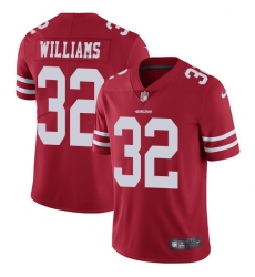 Men's Nike San Francisco 49ers #32 Joe Williams Red Team Color Vapor Untouchable Limited Player NFL Jersey