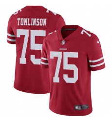 Youth Nike San Francisco 49ers #75 Laken Tomlinson Red Team Color Vapor Untouchable Limited Player NFL Jersey