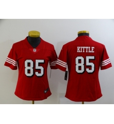 Women's San Francisco 49ers #85 George Kittle Limited Red Rush Vapor Untouchable Football Jerseys