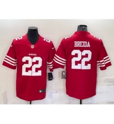 Men's San Francisco 49ers #22 Matt Breida 2022 New Red Vapor Untouchable Stitched Jersey