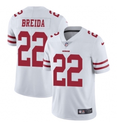 Youth Nike San Francisco 49ers #22 Matt Breida White Vapor Untouchable Limited Player NFL Jersey