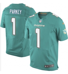 Men's Nike Miami Dolphins #1 Cody Parkey Elite Aqua Green Team Color NFL Jersey