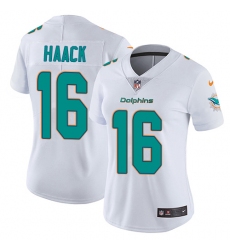 Women's Nike Miami Dolphins #16 Matt Haack White Vapor Untouchable Limited Player NFL Jersey