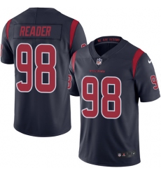 Men's Nike Houston Texans #98 D.J. Reader Elite Navy Blue Rush Vapor Untouchable NFL Jersey