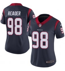 Women's Nike Houston Texans #98 D.J. Reader Navy Blue Team Color Vapor Untouchable Limited Player NFL Jersey
