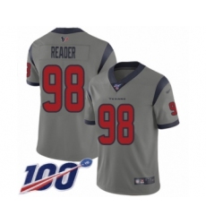 Youth Houston Texans #98 D.J. Reader Limited Gray Inverted Legend 100th Season Football Jersey