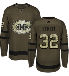 Youth Adidas Montreal Canadiens #32 Mark Streit Premier Green Salute to Service NHL Jersey