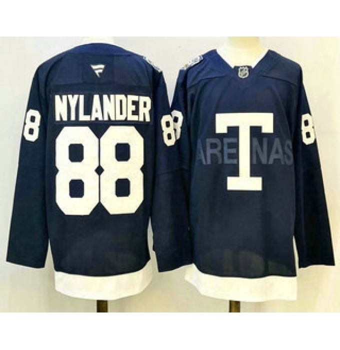 Men's Toronto Maple Leafs #88 William Nylander Navy Heritage Classic Stitched Authentic Jersey