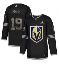 Men's Adidas Vegas Golden Knights #19 Reilly Smith Black Authentic Classic Stitched NHL Jersey