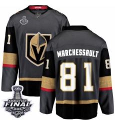 Men's Vegas Golden Knights #81 Jonathan Marchessault Authentic Black Home Fanatics Branded Breakaway 2018 Stanley Cup Final NHL Jersey