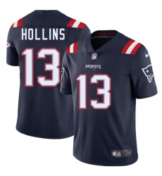 Men's New England Patriots #13 Mack Hollins Navy 2025 Vapor Limited Football Stitched Jersey