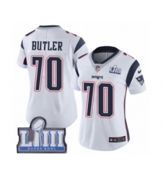 Women's Nike New England Patriots #70 Adam Butler White Vapor Untouchable Limited Player Super Bowl LIII Bound NFL Jersey