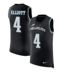 Men's Nike Philadelphia Eagles #4 Jake Elliott Black Rush Player Name & Number Tank Top NFL Jersey