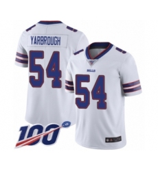 Men's Buffalo Bills #54 Eddie Yarbrough White Vapor Untouchable Limited Player 100th Season Football Jersey