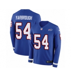 Men's Nike Buffalo Bills #54 Eddie Yarbrough Limited Royal Blue Therma Long Sleeve NFL Jersey