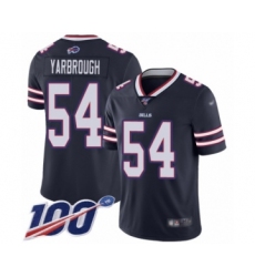 Youth Buffalo Bills #54 Eddie Yarbrough Limited Navy Blue Inverted Legend 100th Season Football Jersey