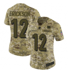 Women's Nike Cincinnati Bengals #12 Alex Erickson Limited Camo 2018 Salute to Service NFL Jersey