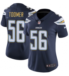Women's Nike Los Angeles Chargers #56 Korey Toomer Navy Blue Team Color Vapor Untouchable Elite Player NFL Jersey