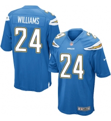 Men's Nike Los Angeles Chargers #24 Trevor Williams Game Electric Blue Alternate NFL Jersey