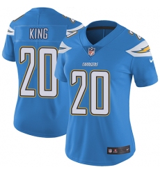 Women's Nike Los Angeles Chargers #20 Desmond King Electric Blue Alternate Vapor Untouchable Limited Player NFL Jersey