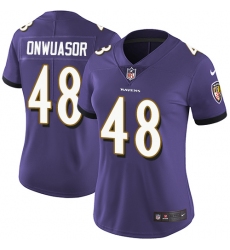 Women's Nike Baltimore Ravens #48 Patrick Onwuasor Purple Team Color Vapor Untouchable Limited Player NFL Jersey