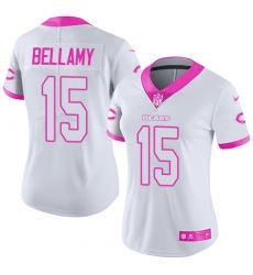Women's Nike Chicago Bears #15 Josh Bellamy Limited White/Pink Rush Fashion NFL Jersey
