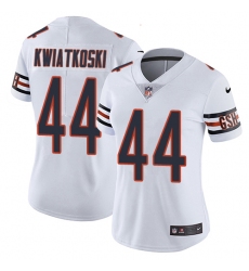 Women's Nike Chicago Bears #44 Nick Kwiatkoski White Vapor Untouchable Limited Player NFL Jersey