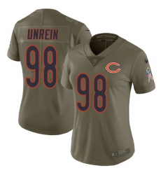 Women's Nike Chicago Bears #98 Mitch Unrein Limited Olive 2017 Salute to Service NFL Jersey