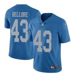 Men's Nike Detroit Lions #43 Nick Bellore Blue Alternate Vapor Untouchable Limited Player NFL Jersey
