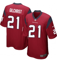 Men's Nike Houston Texans #21 Marcus Gilchrist Game Red Alternate NFL Jersey