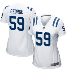 Women's Nike Indianapolis Colts #59 Jeremiah George Game White NFL Jersey